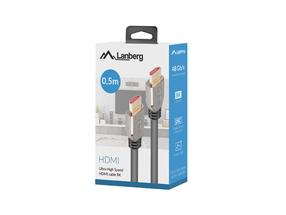 Kabelis Lanberg CA-HDMI-30CU-0005-BK HDMI, HDMI A, 0.5 m, juoda sp.