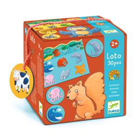 Izglītojoša mīkla Djeco Lotto Animals, EN, 30 gab.