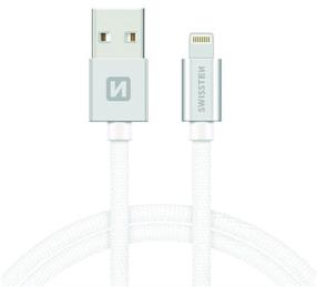 Провод Swissten MFI, USB/Apple Lightning, 120 см, белый цв.