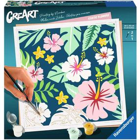 Tapymas pagal skaičius Ravensburger CreArt Exotic Plants, įvairių spalvų