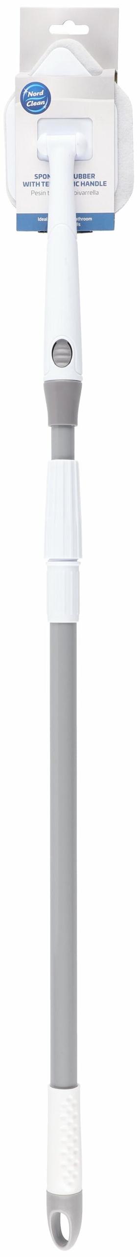Швабра для мытья полов Nord Clean 648846, 75 - 120 см, белый цв./серый цв.