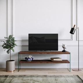 TV staliukas Kalune Design TV1003, riešuto sp., 120 cm x 35 cm x 45 cm