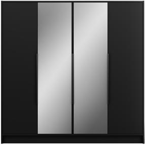 Spinta ADRK Lunara, juoda sp., 51 cm x 200 cm x 200 cm, su veidrodžiu