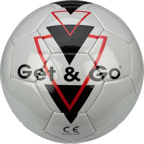 Футбольный мяч Get & Go Triangle, 5 размер, черный цв./красный цв./серый цв.