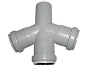 Keturšakis vidaus kanalizacijai Wavin Optima, 50 mm x 50 mm x 50 mm, 67 °