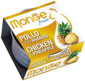 Šlapias kačių maistas Monge Fruits, vištiena/obuoliai/vaisiai, 0.08 kg