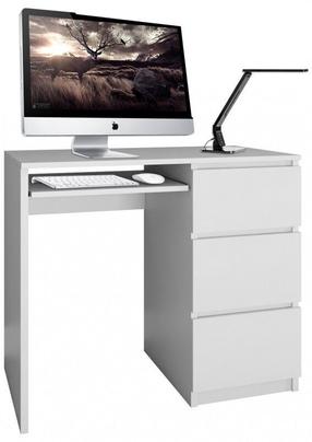 Rašomasis stalas su spintele Lima Right, baltas