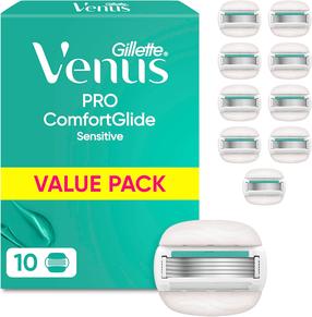 Skuvekļa Maināmas Asmeņu Kasetnes Gillette Venus Pro Comfortglide Sensitive, 10 gab