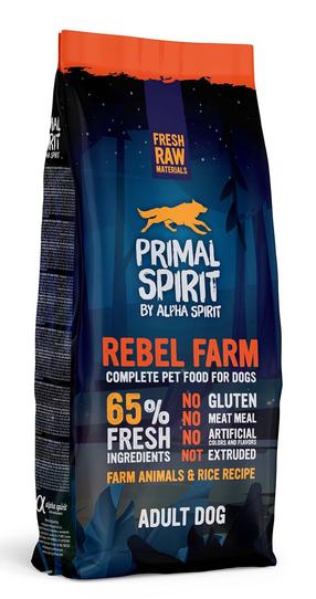 Sausas šunų maistas Alpha Spirit Rebel Farm Adult, vištiena/ryžiai, 12 kg