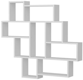 Sieninė lentyna Kalune Design Parola, balta sp., 103.5 cm x 15 cm x 115.5 cm