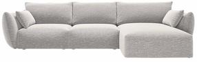 Kampinė sofa Cosmopolitan Design Matera Eden 17, sidabro sp., dešininė, 171 x 280 cm x 85 cm