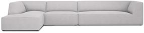 Угловой диван Micadoni Home Ruby 5 Seats, светло-серый цв., левый, 366 x 180 см x 69 см