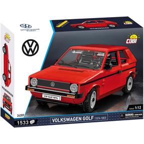 Konstruktors, automašīna Cobi Volkswagen Golf 24359, 1533 gab., sarkana krās.