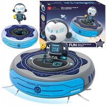 Žaislinė buitinė technika Five Stars Musical Children's Robot Vacuum Cleaner, mėlyna sp./pilka sp./žydra sp.
