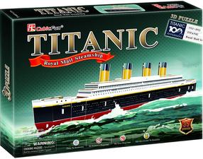 3D dėlionė Cubicfun Titanic Small T4012H, 45 cm x 13 cm, 35 vnt., įvairių spalvų