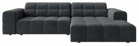 Kampinė sofa Cosmopolitan Design Chicago Bluvel 14, pilka sp., dešininė, 167 x 234 cm x 78 cm