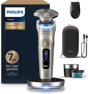 Бритва для бороды Philips i9000 Prestige Ultra XP9403/31, li-ion, золотой цв./белый цв.
