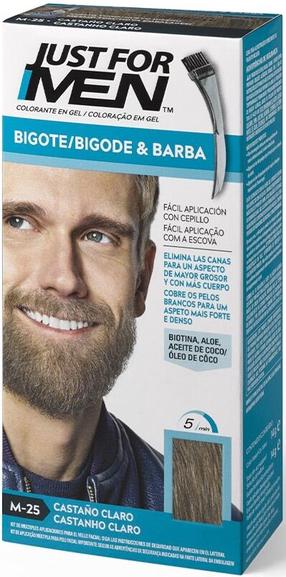 Habemevärv Just For Men Mustache & Beard, hele pruun v., M-25, 15 ml