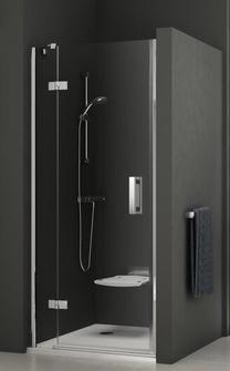 Dušo durys Ravak Smartline SMSD2-110 B-L, 110 cm x 190 cm, skaidri sp./chromo sp./grūdintas