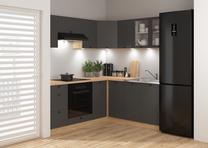 Virtuvės baldų komplektas Junona Line K24-JUNONA_NAR3_P_BBL-DBT/GF, grafito sp., 2 m