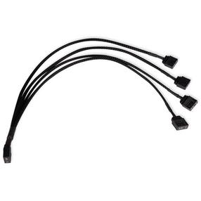 Провод Alphacool Y-Splitter ARGB 3-pin, 4 x 3-pin, 0.3 м, черный цв.