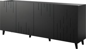 Komoda Bari, juoda sp., 82 cm x 42 cm x 200 cm