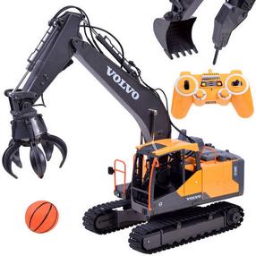 Rc ekskavatorius Volvo, geltona sp./pilka sp.