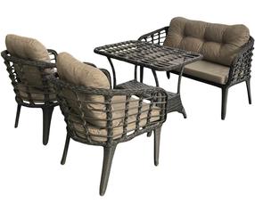 Lauko baldų komplektas Kalune Design Manolya, pilka sp., 1-4 vietų