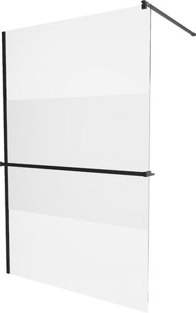 Dušo sienelė Mexen Kioto+ Walk-In, 120 cm x 200 cm, juoda sp./grūdintas