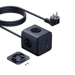 Telefoni laadija Baseus E00082100123-00, USB Type C/AC/USB A, 150 cm, must v., 65 W
