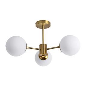 Светильник потолочный Light Prestige Roma LP-1345/3P GD, E14, 3 x 40 Вт, белый цв. / золотой цв.
