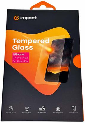Защитное стекло для телефона Impact Apple iPhone 17 Pro Max / 16 Pro Max, 9H, 6.9 ″