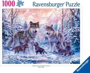 Puzle Ravensburger Arctic Wolves, 50 cm x 70 cm, 1000 gab., daudzkrāsaina