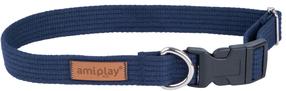 Kaelarihm koertele Amiplay Cotton, sinine v., 450 - 700 mm x 30 mm, 45-70