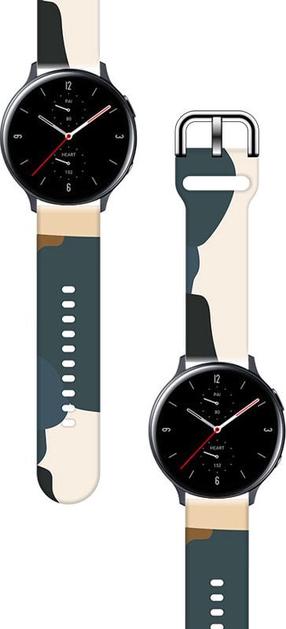 Siksniņa Hurtel, Camo Wristband for Samsung Galaxy Watch 42mm, balta krās./zaļa krās.