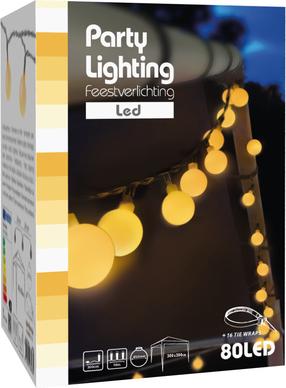 Jõulutuled Mondex HV864834-PROM, 16 m, soe valge v., 80 LED