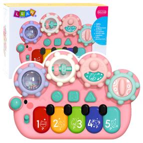 Žaislinis pianinas, ežys Lean Toys Melody, 14.3 cm, rožinė sp.