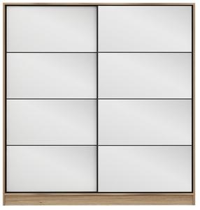 Riidekapp Kalune Design Kale 3977, pruun v., 52 cm x 180 cm x 210 cm, peegliga