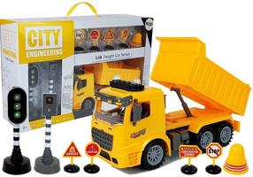  Žaislinis savivartis Lean Toys City Engineering 7583, 1:14, geltona sp.