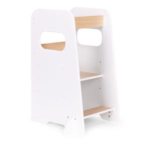 Laste WC aste EcoToys Montessori, puit, pruun v./valge v., 80 cm x 50 cm x 60 cm