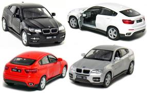  Rotaļu visurgājējs Kinsmart Bmw X6, (krāsa/dizains tiek izvēlēts nejauši)