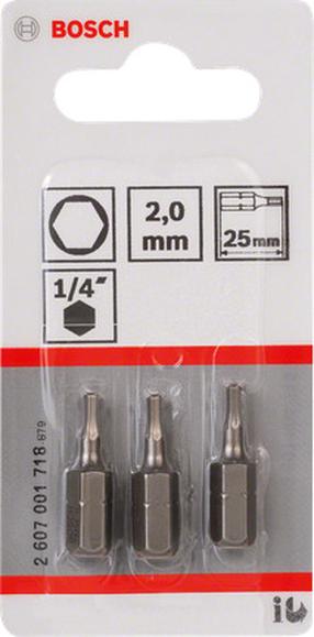 Набор насадок Bosch, HEX2, 25 мм