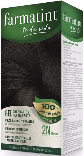 Juuksevärv Farmatint Permanent Color Gel, pruun v., 2N, 150 ml