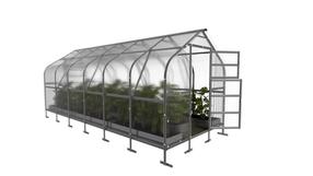 Теплица Klasika Drop, поликарбонат, 4 x 2.5 м, 4 мм, прозрачный цв.