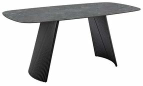 Valgomojo stalas MC Akcent Tobelo, juoda sp., 180 cm x 90 cm x 76 cm
