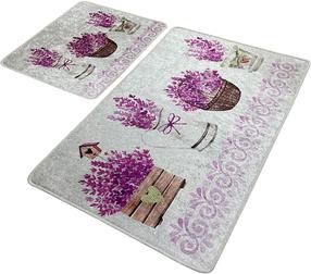 Комплект ковриков для ванны Foutastic Giardino Di Lavanda 359CHL2527, многоцветный, 100 см x 60 см
