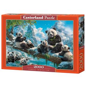 Pusle Castorland Pandas Winter Fun 201013, 68 cm x 92 cm, 2000 tk, mitmevärviline