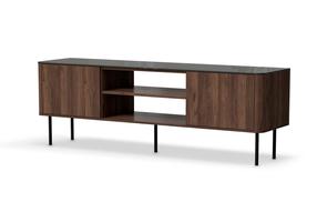 Televizoriaus spintelė Solano, juoda sp./riešuto sp., 40 cm x 150 cm x 55 cm