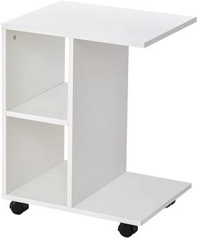 Kavos staliukas ModernHome, balta sp., 35 cm x 45 cm x 58 cm