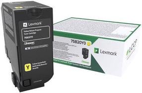 Тонер Lexmark 10K Return Program Toner Cartridge 75B20Y0, желтый цв.